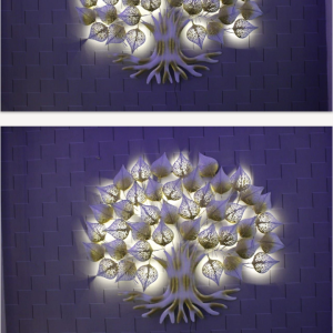 METAL WHITE TREE WITH LED LIGHT POSITIVE ENERGY HEALING